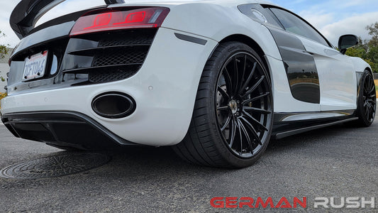 Audi R8 Carbon Fiber Side Splitters by German Rush.