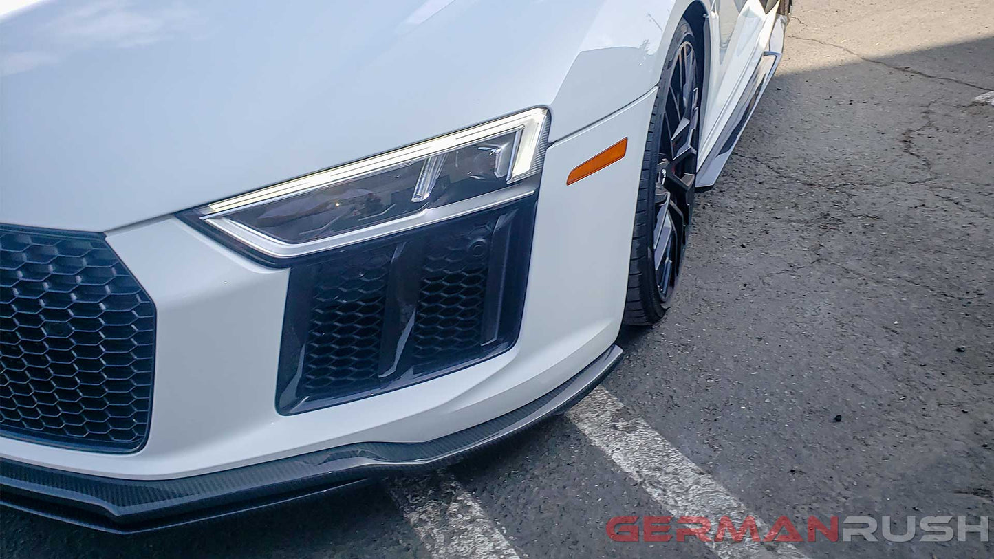 Front Splitter in Carbon Fiber German Rush Dual for Audi R8 4S,  dual front splitter, 