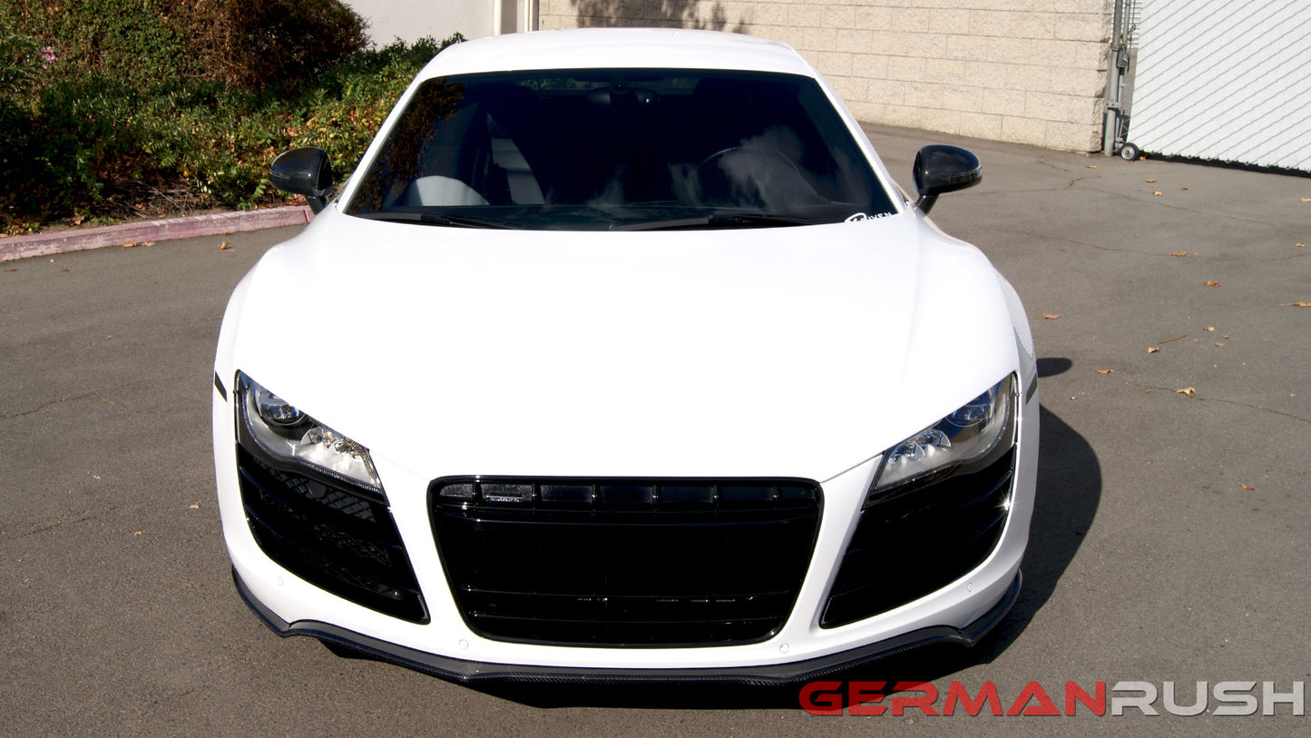 Front Splitter German Rush for the Audi R8 2007-2015 in Carbon Fiber or Fiberglass