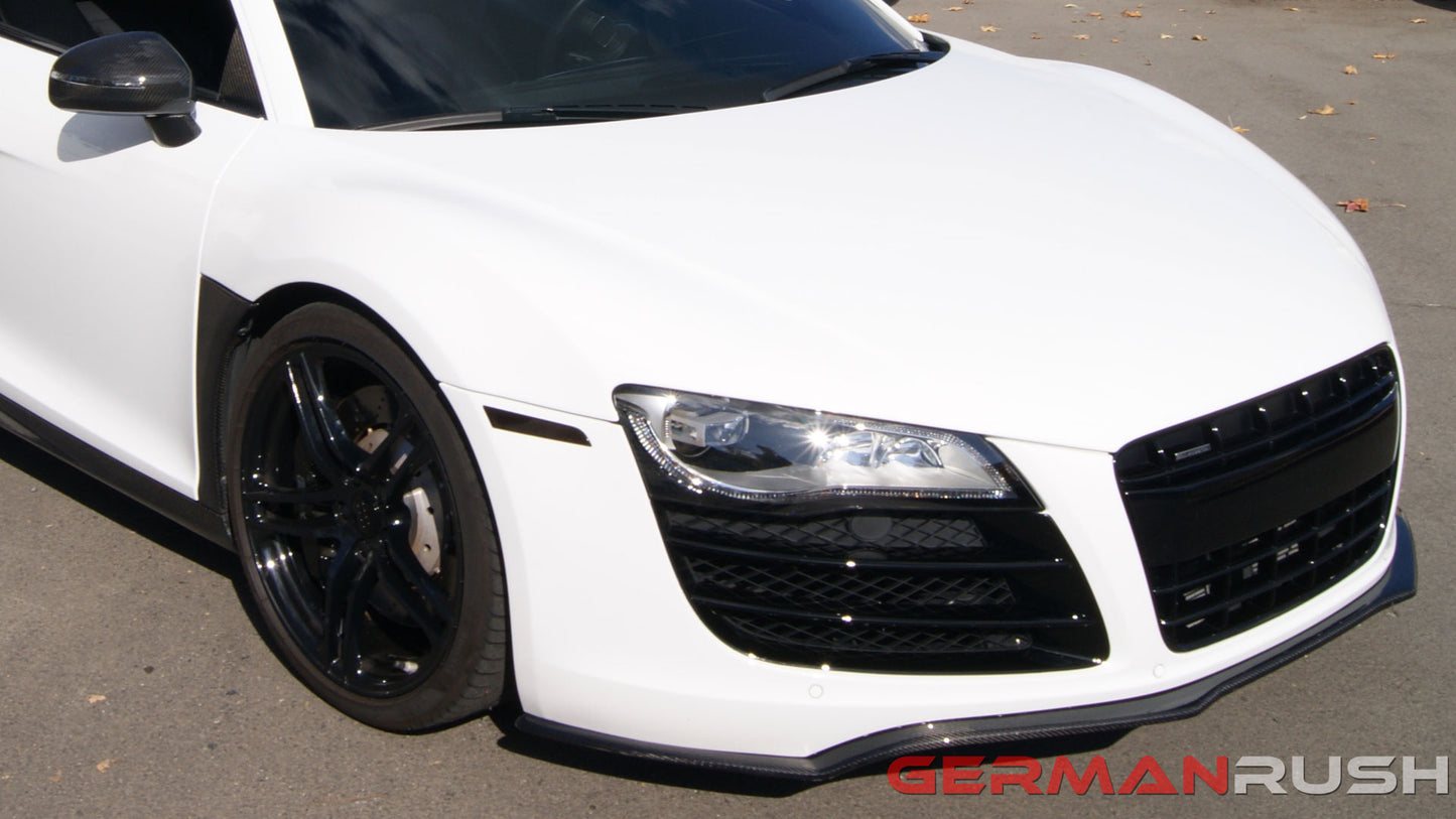 Front Splitter German Rush for the Audi R8 2007-2015 in Carbon Fiber or Fiberglass