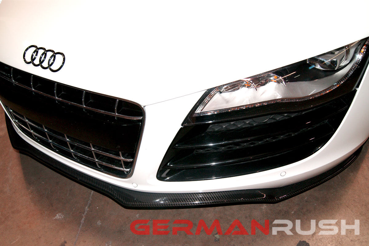 Front Splitter German Rush for the Audi R8 2007-2015 in Carbon Fiber or Fiberglass