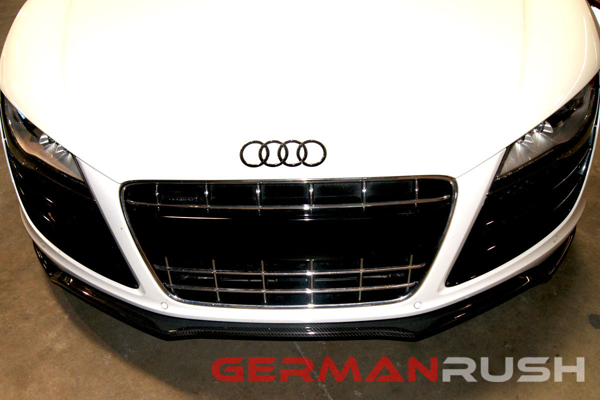 Front Splitter German Rush for the Audi R8 2007-2015 in Carbon Fiber or Fiberglass