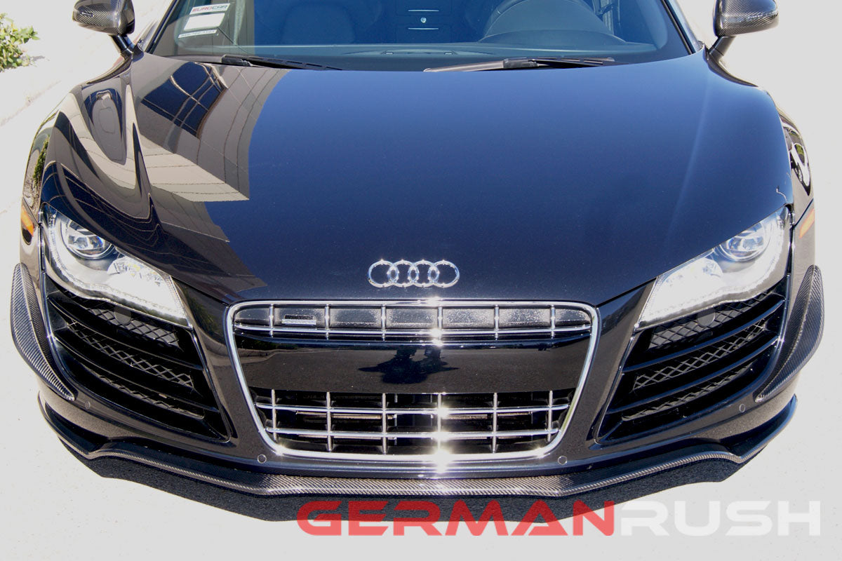 Front Splitter German Rush for the Audi R8 2007-2015 in Carbon Fiber or Fiberglass