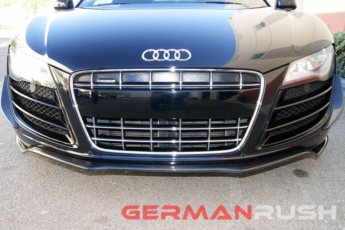 Front Splitter German Rush for the Audi R8 2007-2015 in Carbon Fiber or Fiberglass