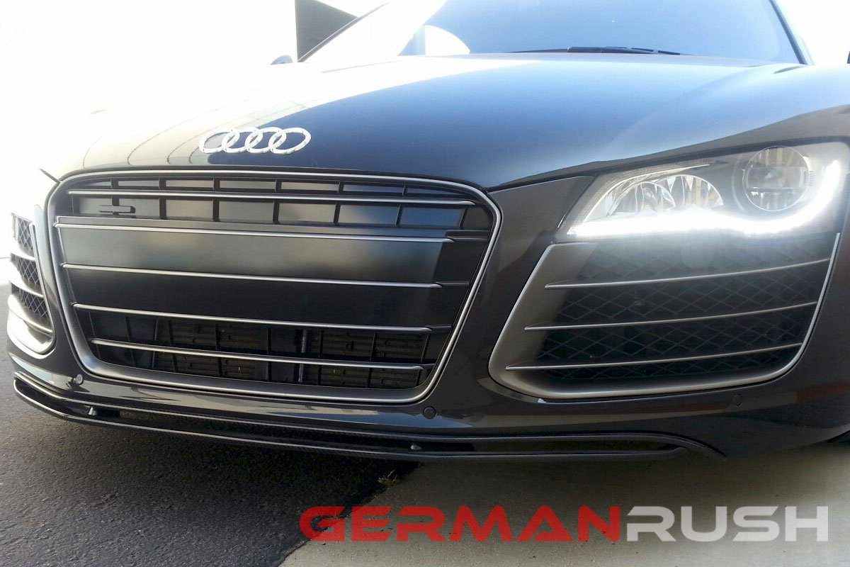 Front Splitter GT Style for Audi R8 2007-2015 in Carbon Fiber or Fiberglass