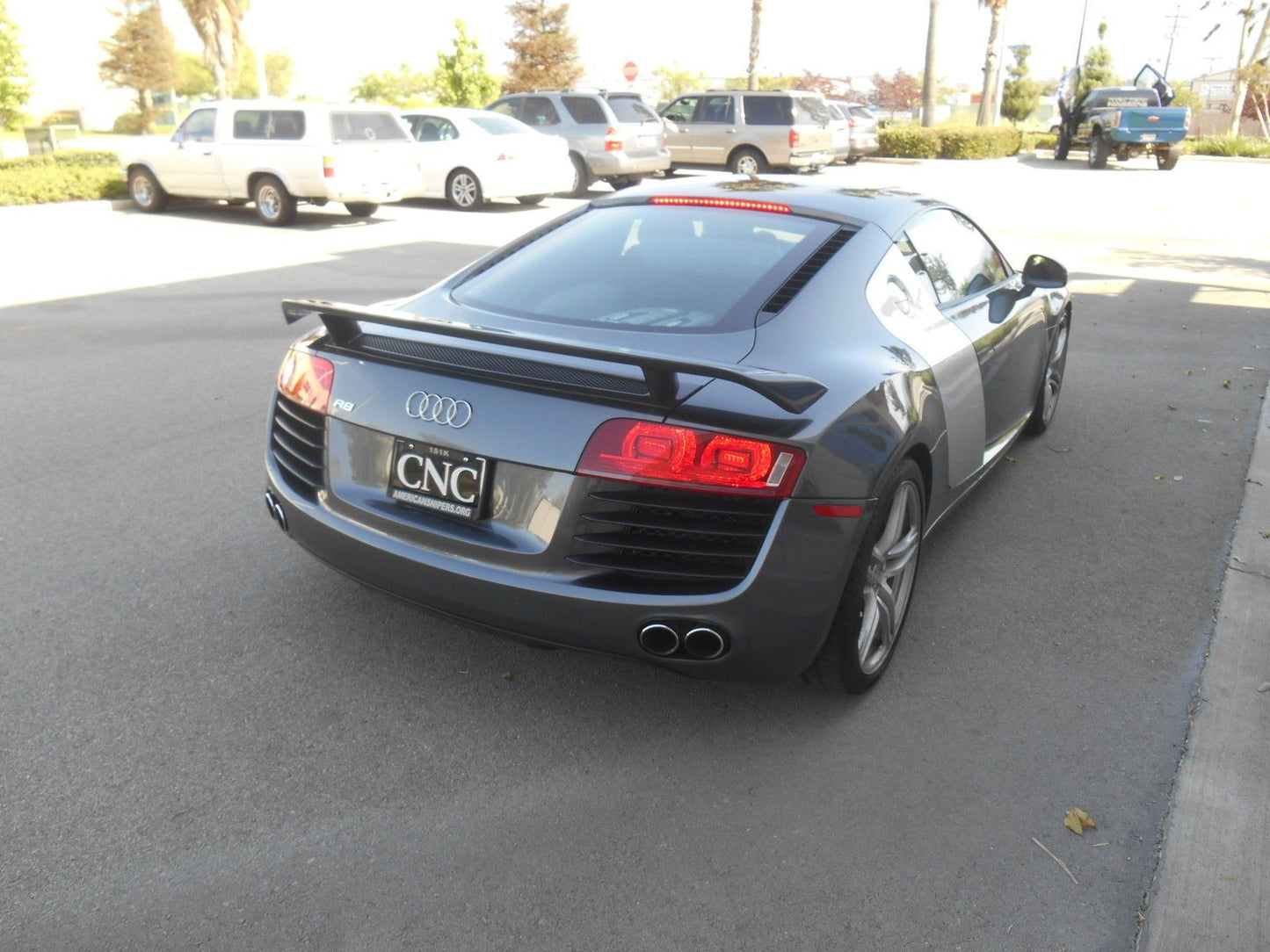Wing GT Style for Audi R8 2007-2015 in Carbon Fiber or Fiberglass