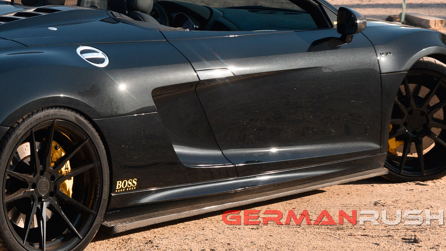 Side Splitter for Audi R8 2007-2015 in Carbon Fiber or Fiberglass