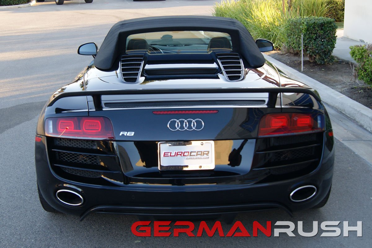 Wing GT Style for Audi R8 2007-2015 in Carbon Fiber or Fiberglass