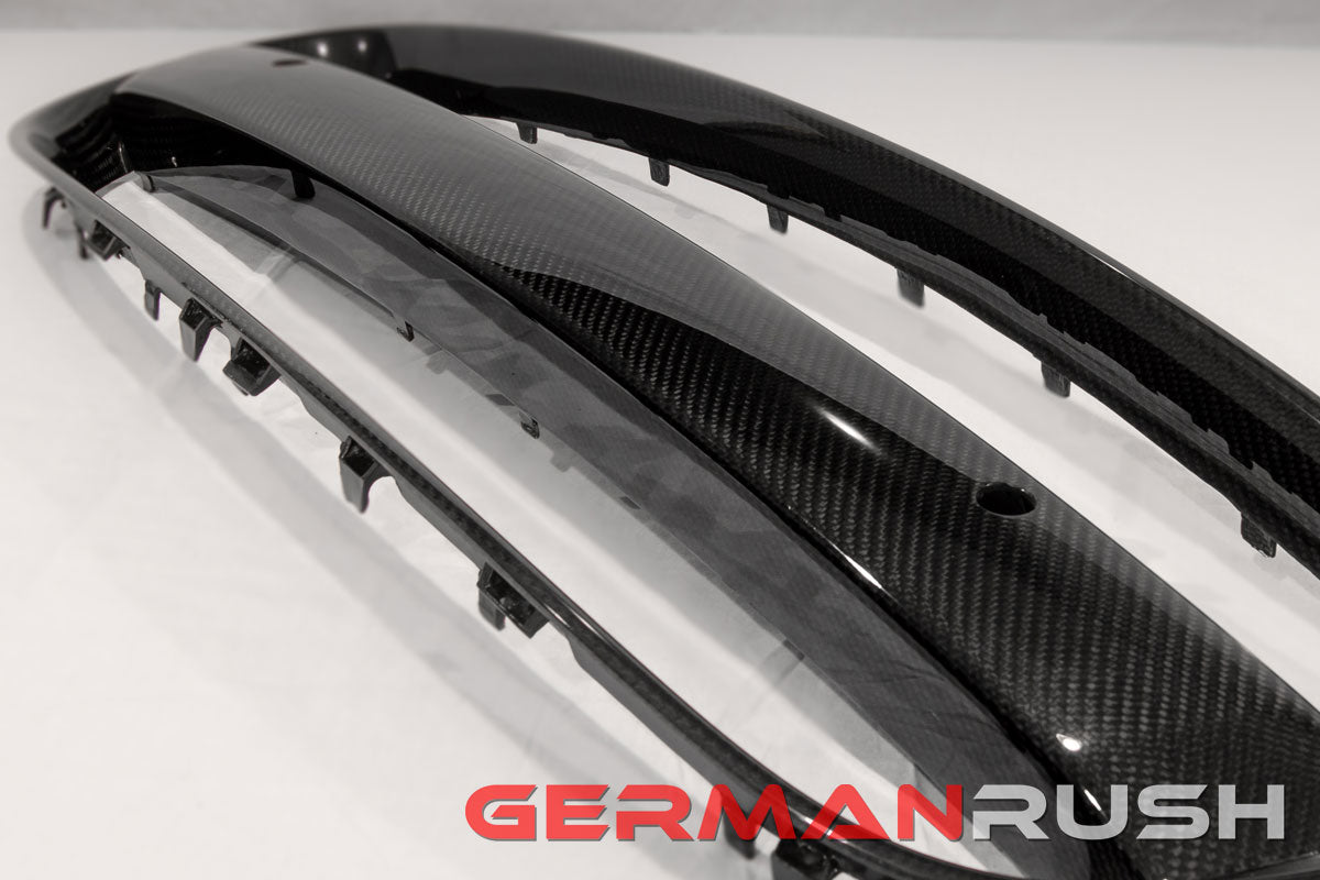 Grill Frame and License Plate Bar Kit Carbon Fiber Jaguar F-Type 2014-2016