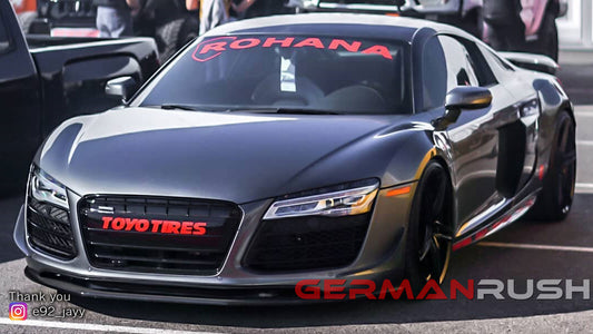 Jayy's Audi R8 at the 2019 SEMA show in Las Vegas Featuring German Rush Carbon Fiber Upgrades
