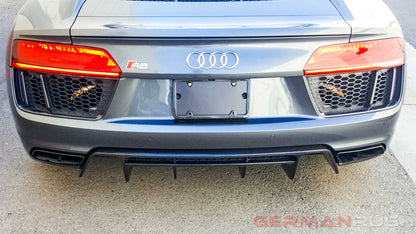 Rear Diffuser in Carbon Fiber for the Audi R8 4S GR8CFRD16, German Rush, made in the usa, vacuum formed