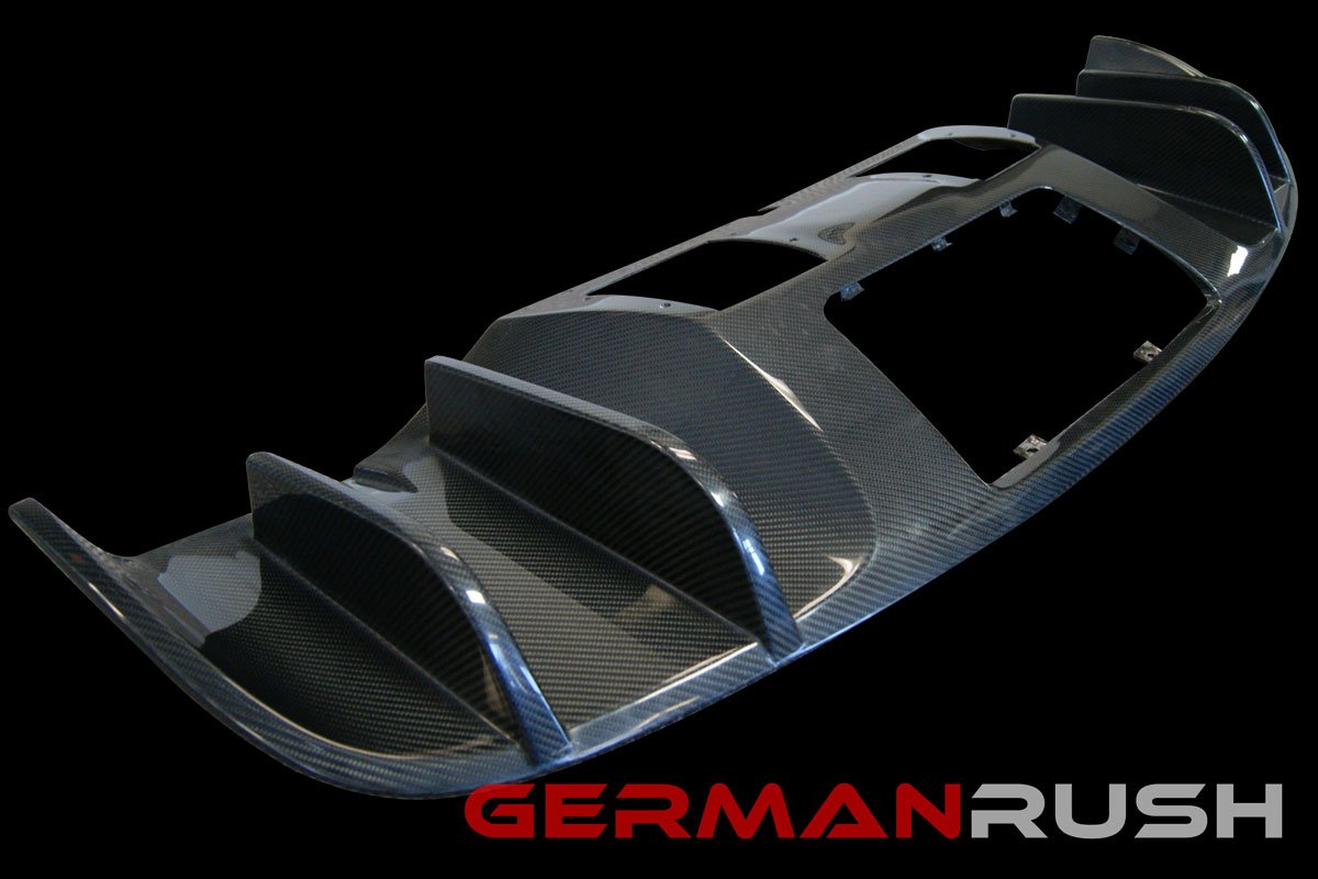 Rear Diffuser R8 Rear Diffuser V8 Style for Audi R8 2007-2012 in Carbon Fiber or Fiberg ...