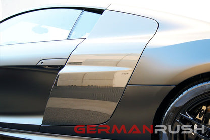 Side Blades V10 Style for Audi R8 2007-2015 in Carbon Fiber or Fiberglass