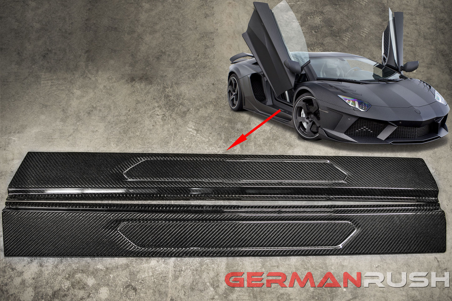 Door Sill for Lamborghini Aventador in Carbon Fiber by GR