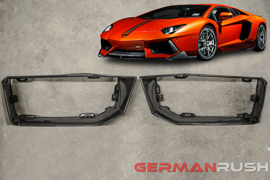 Front Bumper Air Intake Finishers for Lamborghini Aventador in Carbon Fiber by GR